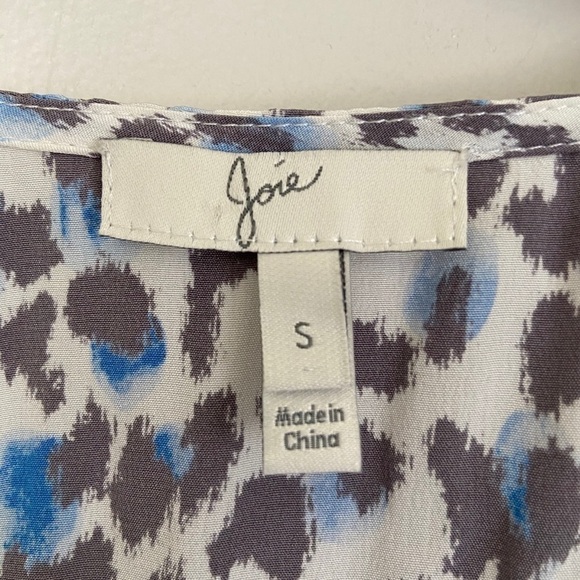 JOIE Silk Racerback Leopard Print Tank Top Small - Picture 2 of 5